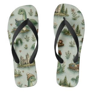 Gezellige Cryptiden Nessie Loch Ness Monster hobby Teenslippers