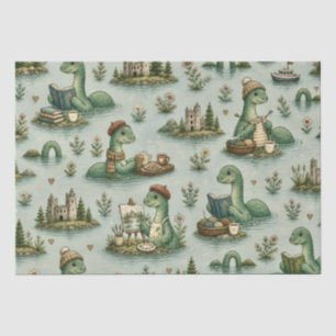 Gezellige Cryptiden Nessie Loch Ness Monster hobby Tissuepapier