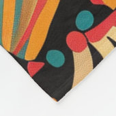 Gezellige Cyaan "Aztec Dream" Pluche Fleece Deken (Hoek)