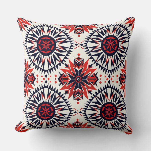 Gezellige Cyaan "Cosmic Interlock" Pluche Sherpa D Kussen (Voorkant)