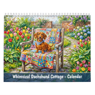 Gezellige Dachshund Cottage Kalender