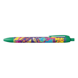 Gezellige dag / pizza, eten, thee, plantenliefhebb zwarte inkt pen
