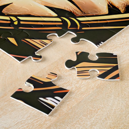 Gezellige dame lezen met koffie en kat legpuzzel (Zijkant)