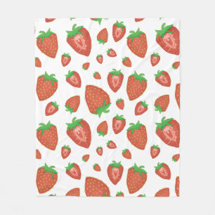 Gezellige deken met Schattige aardbeienpatroon