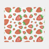 Gezellige deken met Schattige aardbeienpatroon (Voorkant (Horizontaal))