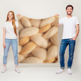 Gezellige dikke brei ivoor wol textuur Scandinavis Fleece Deken