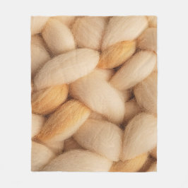 Gezellige dikke brei ivoor wol textuur Scandinavis Fleece Deken
