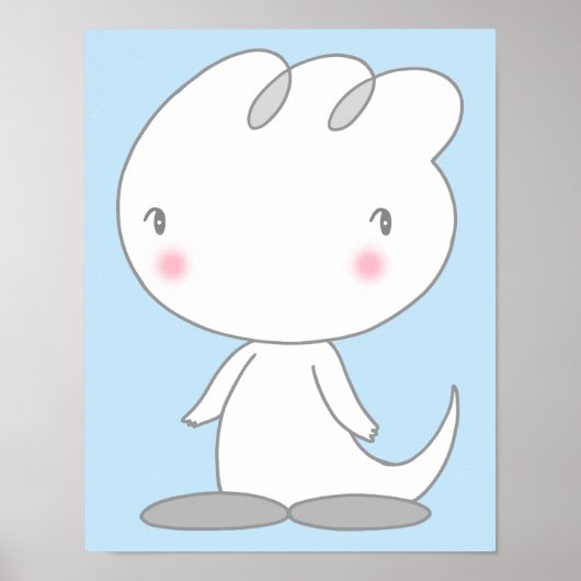 Gezellige dinosaurus karakter. poster (Voorkant)