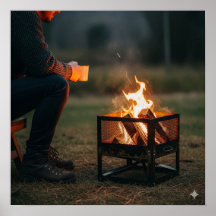 Gezellige draagbare vuurplaats