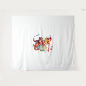 Gezellige Dragonfly Kerstmis Wandkleed (Voorkant (horizontaal))