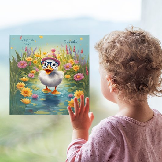 Gezellige Duckling Window Cling Raamsticker