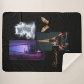 Gezellige eclectische deken – Eiffeltoren, harige (Voorkant (horizontaal))