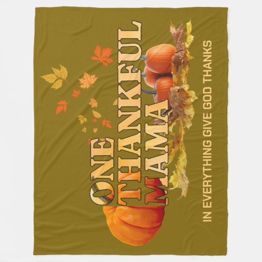 Gezellige EEN DANKBARE MAMA Christelijke Thanksgiv Fleece Deken (Voorkant)