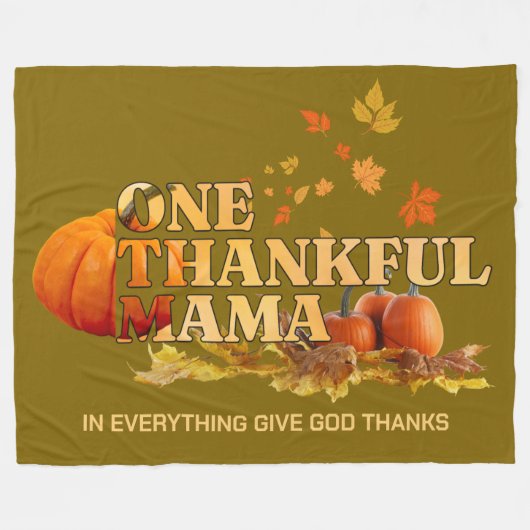 Gezellige EEN DANKBARE MAMA Christelijke Thanksgiv Fleece Deken (Voorkant (Horizontaal))