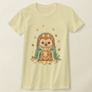 Gezellige Egel Herfst   Egel met Sjaal &  T-shirt