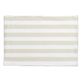 Gezellige elegantie romig wit gestreept kussensloop (Achterkant-Links)