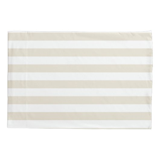 Gezellige elegantie romig wit gestreept kussensloop (Achterkant-Links)