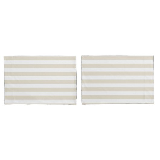 Gezellige elegantie romig wit gestreept kussensloop (Voorkant-Set)