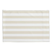 Gezellige elegantie romig wit gestreept kussensloop (Achterkant-Rechts)