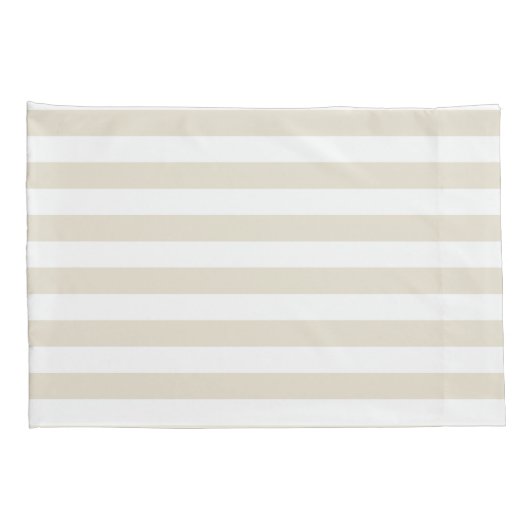 Gezellige elegantie romig wit gestreept kussensloop (Achterkant-Rechts)