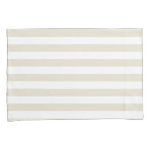 Gezellige elegantie romig wit gestreept kussensloop (Voorkant-Rechts)