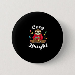 Gezellige en heldere luie kerstverlichting (2) ronde button 5,7 cm