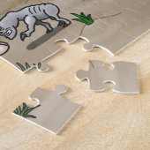 Gezellige en Schattigee fantasie dinosaurussen Legpuzzel (Zijkant)