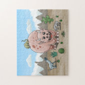 Gezellige en Schattigee fantasie dinosaurussen Legpuzzel (Verticaal)