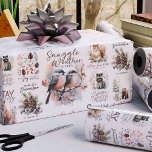 Gezellige en traditionele Woodland Christmas Quote Cadeaupapier<br><div class="desc">Dit gezellige op natuur geïnspireerde kersthoutontwerp bevat leuke kerstcitaten en gezegden,  zoals "het is een overwinterend leven" en "het is hier knuffelweer". Er zijn winterdieren zoals vogels,  konijnen,  vossen,  beren en meer. Dit gezellige collectie van dierenscènes is perfect voor het toevoegen van een vleugje natuur aan uw vakantiegeschenk.</div>