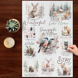 Gezellige en traditionele Woodland Christmas Quote Legpuzzel