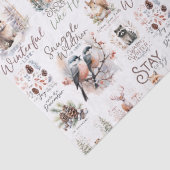 Gezellige en traditionele Woodland Christmas Quote Tissuepapier (Detail)