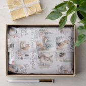 Gezellige en traditionele Woodland Christmas Quote Tissuepapier (Geschenk)