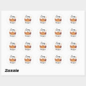 Gezellige enge seizoen ronde sticker (Vel)