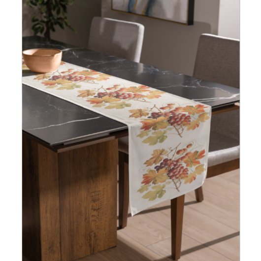 Gezellige Fall Leaves Druivenpatroon Familietafel Medium Tafelloper