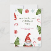 Gezellige familie kerst uitnodiging | kerstjuichen (Achterkant)