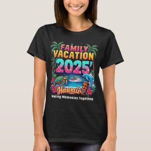 Gezellige Familievakantie 2025 Vintage Hawaï Zomer T-shirt