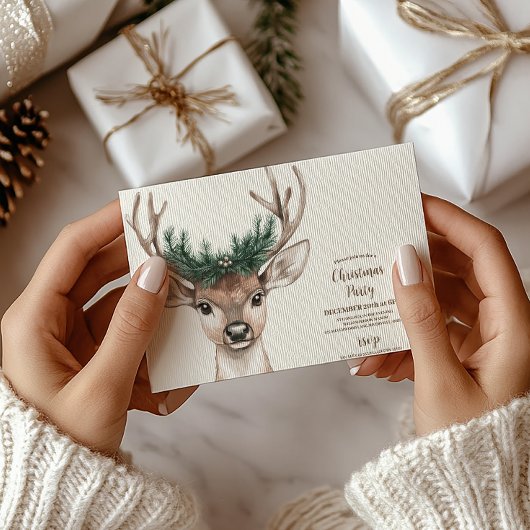 Gezellige feestelijke rustieke kerst kaart