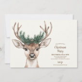 Gezellige feestelijke rustieke kerst kaart (Voorkant)