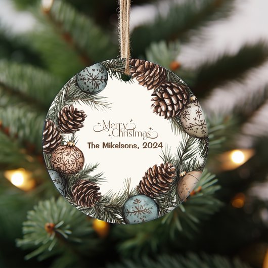Gezellige feestelijke rustieke kerst ornament