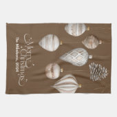 Gezellige feestelijke rustieke kerst theedoek (Horizontaal)