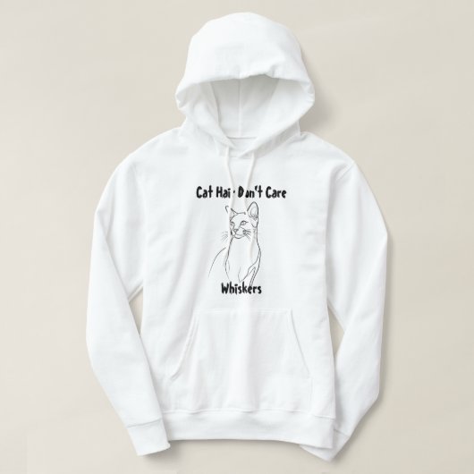 Gezellige Feline Vriend: Gepersonaliseerde Kattenf Hoodie (Design voorkant)