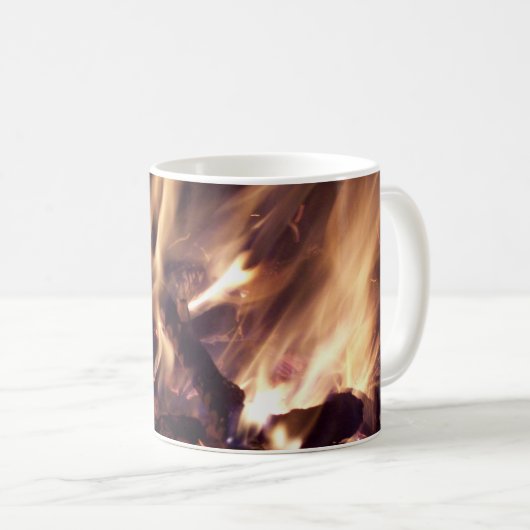 Gezellige Fireside Winter Koffie Mok (Voorkant rechts)