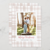 Gezellige Flanel Kerst Foto Feestdagenkaart (Voorkant / Achterkant)