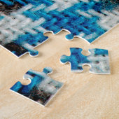 Gezellige flanel stof, texturele achtergrond. legpuzzel (Zijkant)