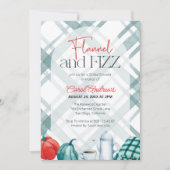 Gezellige Flannel & Fizz Vrijgezellenfeest Kaart (Voorkant)