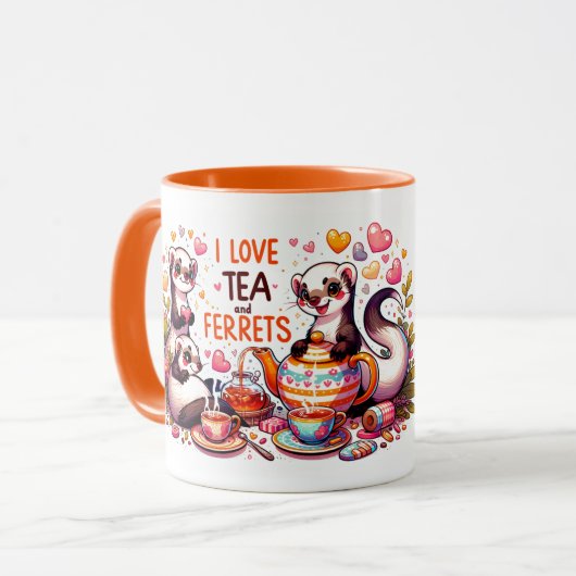 Gezellige fret thee tijd mok (Voorkant links)