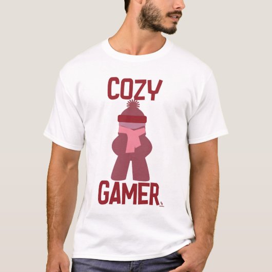 Gezellige Gamer Fun Boardgame Meeple Slogan T-shirt (Voorkant)