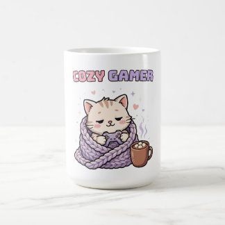 Gezellige Gamer Mok – Schattige Gamed Kat Grappige