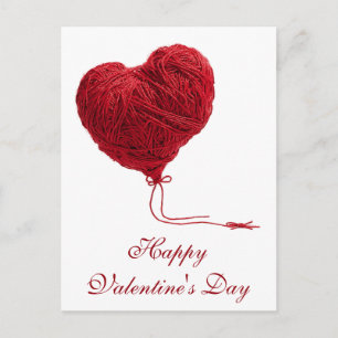 Gezellige garen hart voor Valentijnsdag Briefkaart