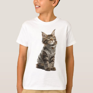 Gezellige Gebreide Maine Coon Kitten Kinderen T-shirt